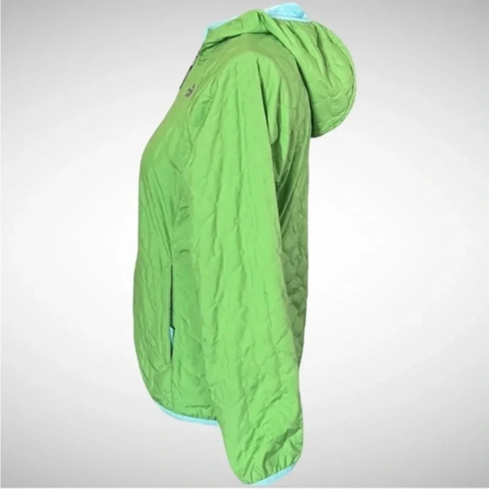 THE NORTH FACE Girls‎ Green Quilted Hooded Jacket | EUC
